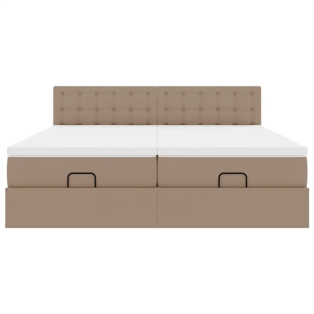Struttura Letto Pouf con Materassi 180x200 cm Similpelle 3311960