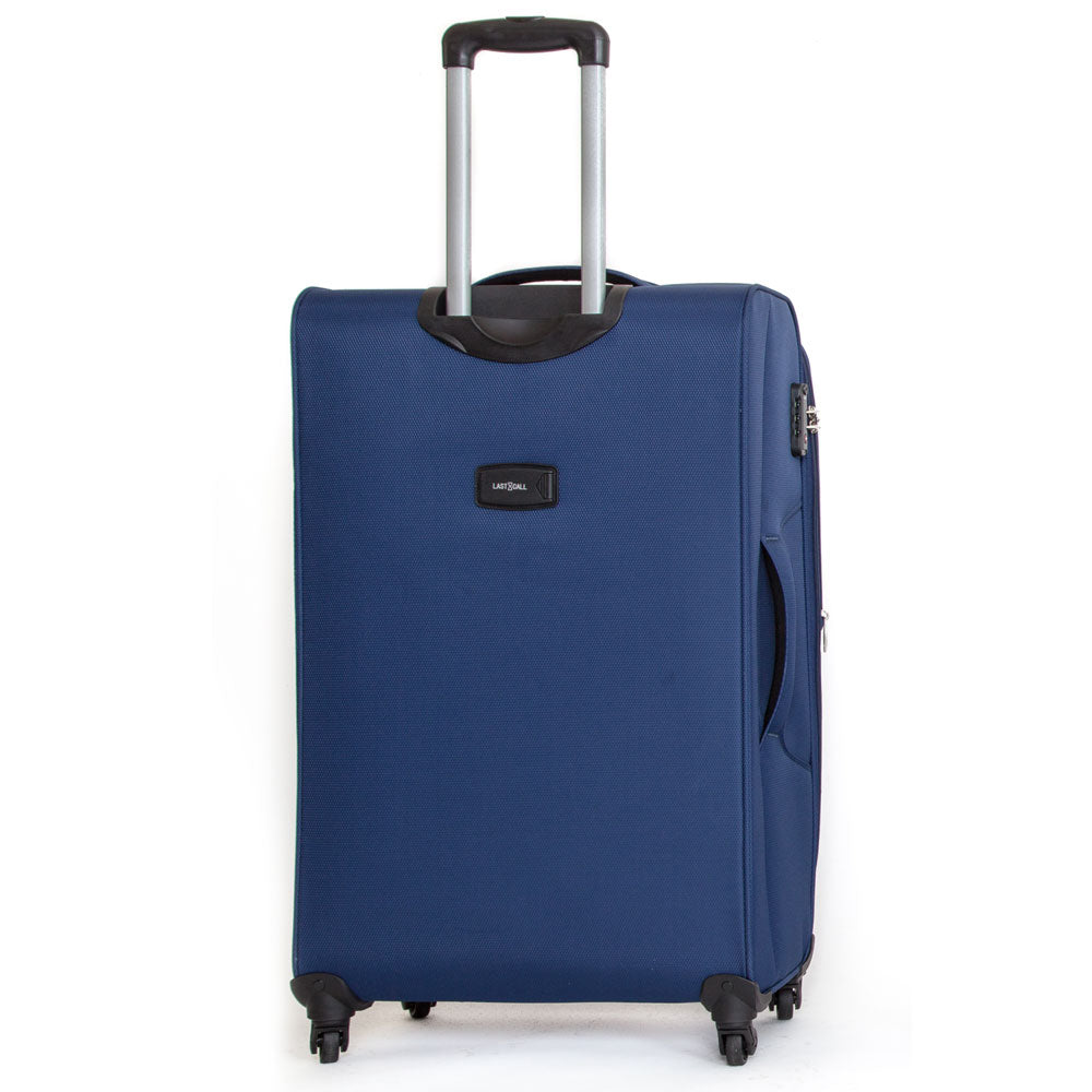 Trolley Valigia Grande Morbida in Poliestere 4 Ruote TSA Ravizzoni Matisse Blu