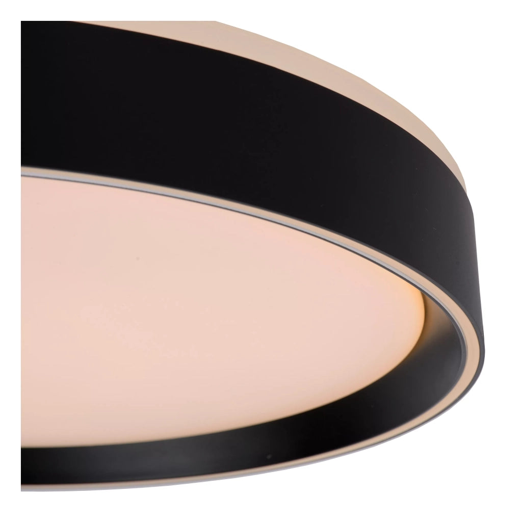Plafoniera LED Lucide Nuria 40 cm nera 24W dimmer