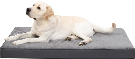 Letto per Cani per Cani Grossi, Cuscino per Cani Lavabile 91x68cm, Letti per Cani con Copertura Rimovibile, Piuma per Cani Biconfrontale Invertibile, Grigio Scuro