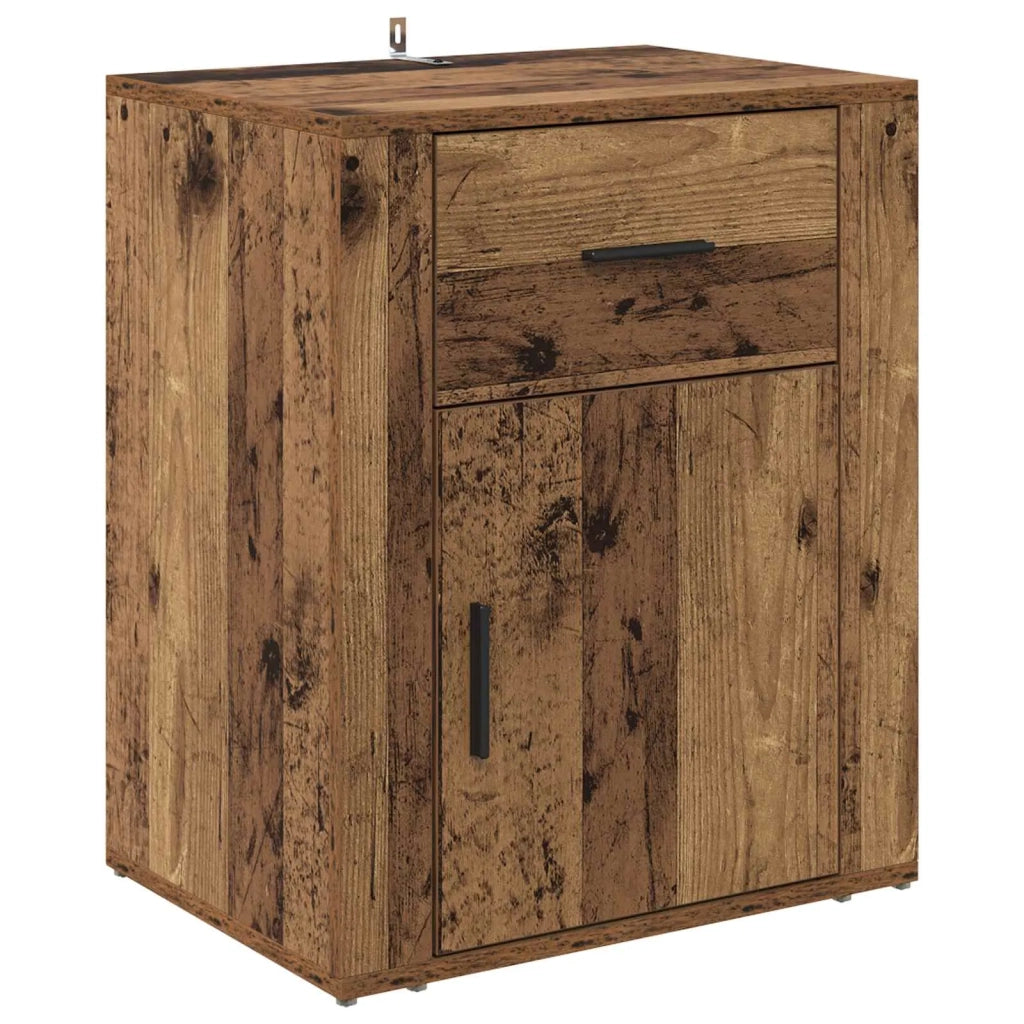 Armadio da Notte con cassetto Legno vecchio 35 x 50 x 60 cm 881069