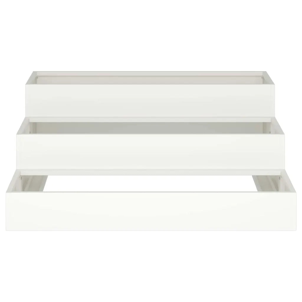 Vaso da giardino-Fioriera da Esterno-Contenitore per Piante Bianco 90 x 90 x 35 cm