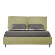 Letto matrimoniale contenitore imbottito 160x190 microfibra tè verde Sleeper