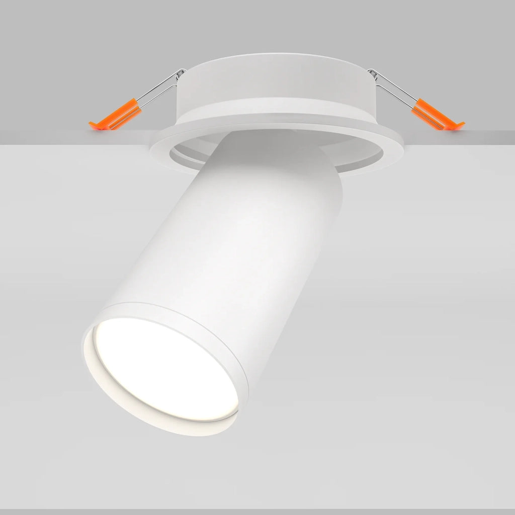 Maytoni Lampada da incasso moderna FOCUS S 1 luce GU10 bianco metallo