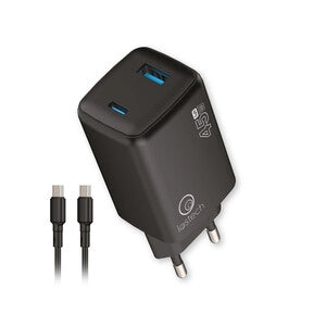 CARICATORE GAN 45W NERO USB-C/USB-A CAVO USB-C/USB-C- LOSTECH- 1,0 pz