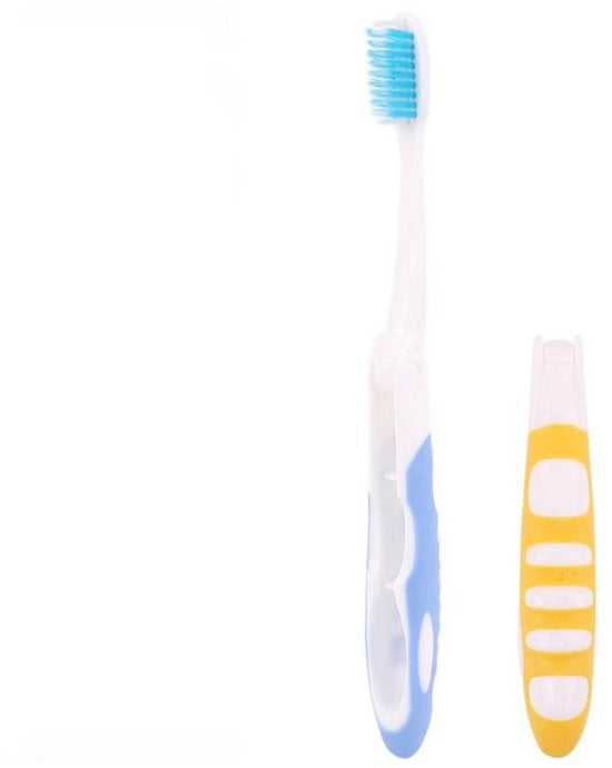 Kit di spazzole da viaggio pieghevoli - 2-pack - Ideale per viaggi, campeggi e escursioni - Spazzola da denti pieghevole - Portatile per viaggi - Spazio di stoccaggio per viaggi - Sottile per un'ulteriore protezione del vostro tessuto gengivale sensibile