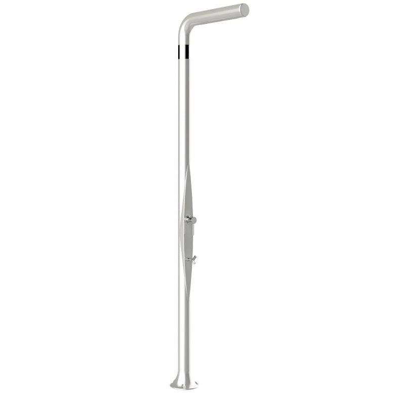 Doccia da giardino e per interno FUNNY YANG TOP LINE in polietilene, con lavapiedi - Doccia Da Giardino E Per Interno Funny Yang Top Line In Polietilene, Con Lavapiedi Colore Perla Bianca