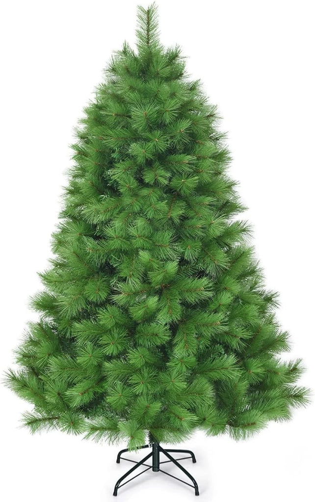 Albero di Natale Verde 1,8/2M, Albero di Natale Folto, Sintetico, Albero di Natale per Feste, Case, Uffici, Negozi, Bar, Supporto in Ferro, Rami Spessi