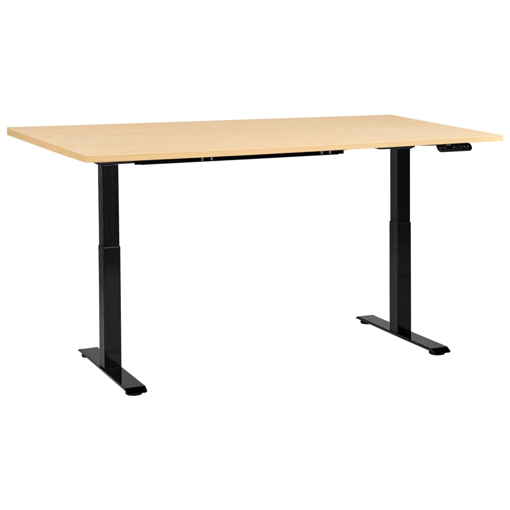 Scrivania regolabile in altezza elettricamente nero 160 x 72 cm Struttura in acciaio verniciato a polvere