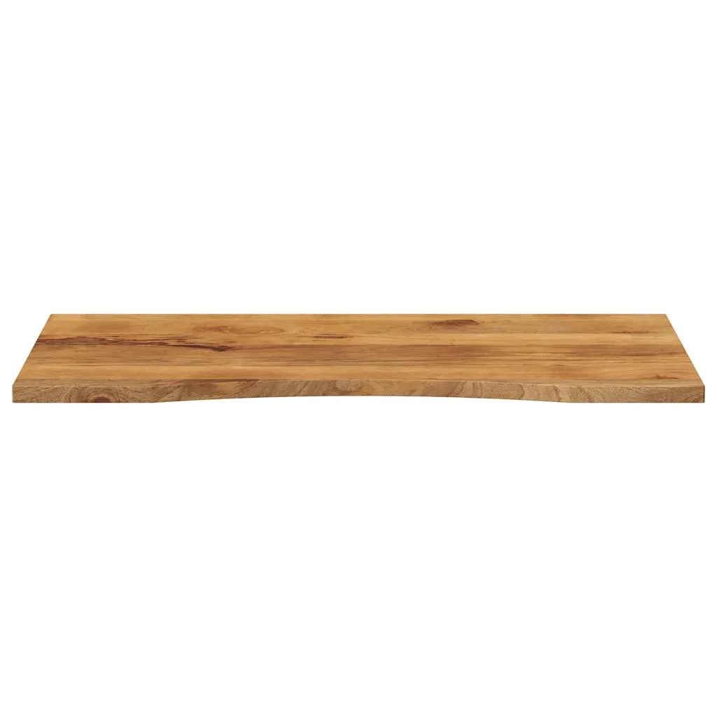 Piano Scrivania con Curva 120x50x2,5cm Massello Grezzo di Mango 370211