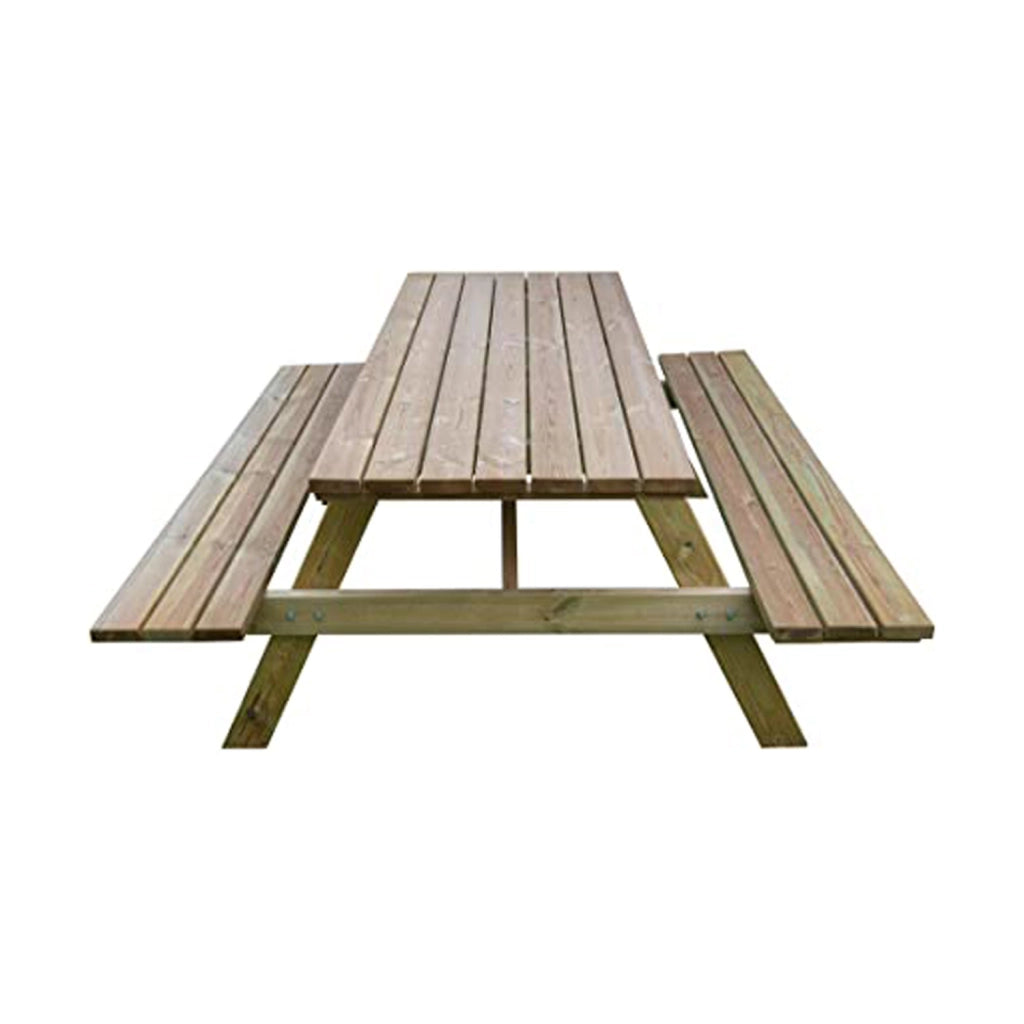 TAVOLO LEGNO PIC NIC CON PANCHE 180X150X75