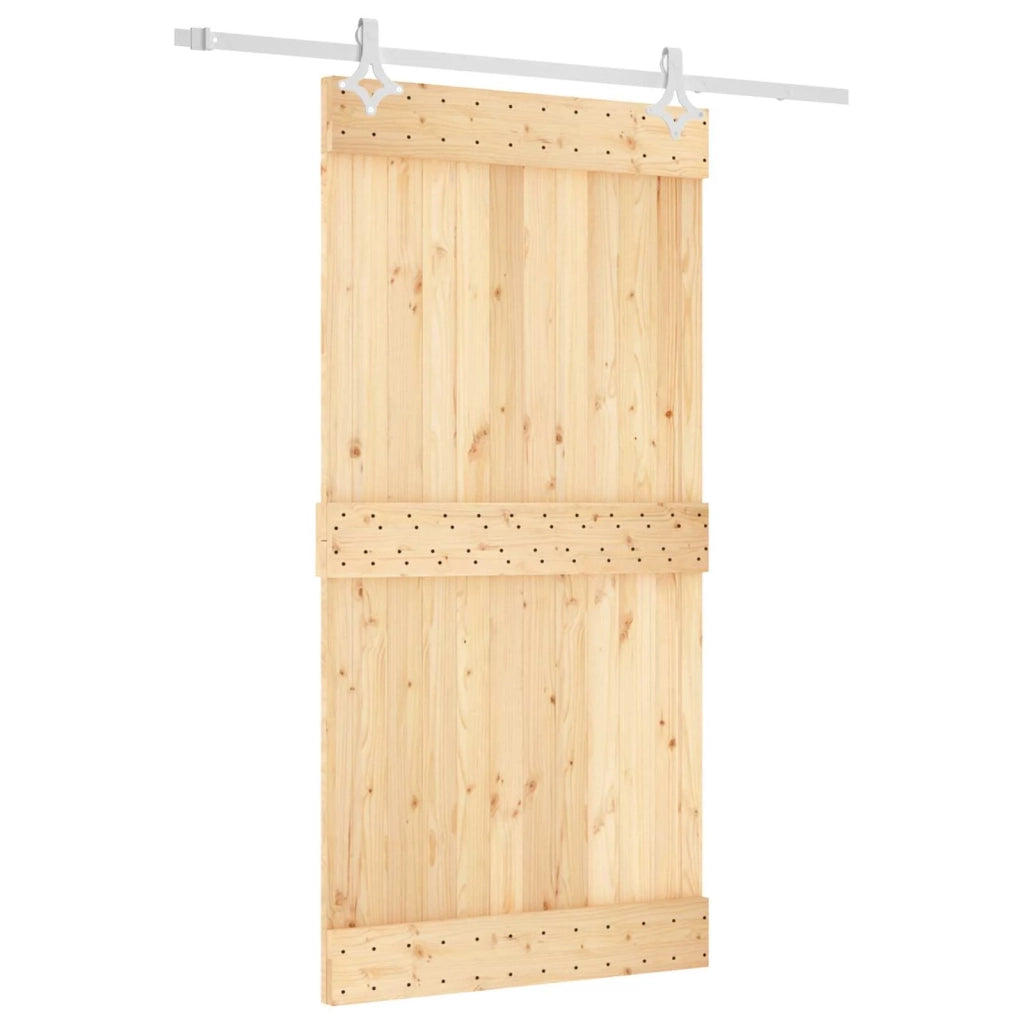 Porta scorrevole Naturale e Bianco 100 x 210 cm