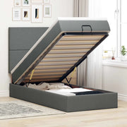 Struttura Letto Pouf con Materasso 100x200 cm in Tessuto 3313051