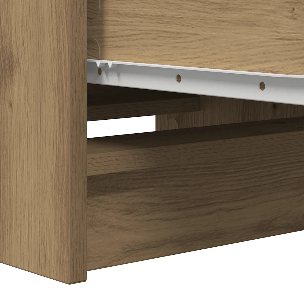 vidaXL Credenza Rovere Artigianale 37,5x35x99 cm in Legno Multistrato