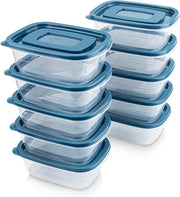 Set di contenitori in plastica da 10 con coperchio per conservazione alimenti - Contenitore per muesli 500 ml