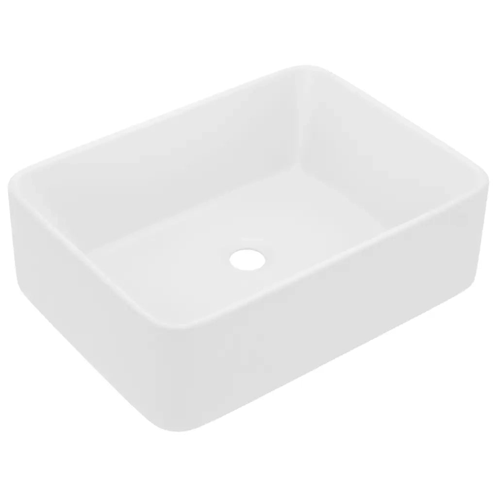 Lavandino Luxury Bianco Opaco 41x30x12 cm in Ceramica CFW6475580