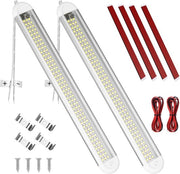 Illuminazione LED per Interni 2 pezzi 12V 1600LM 8W - Inclusi Cavi di Estensione e Interruttore - Auto Camper Van Bus Caravan Barca Bagno Cucina