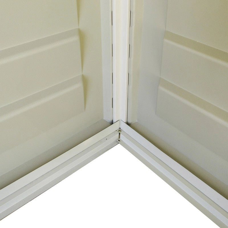 Casetta Box da Giardino 325x319x233 cm in PVC Avorio/Marrone