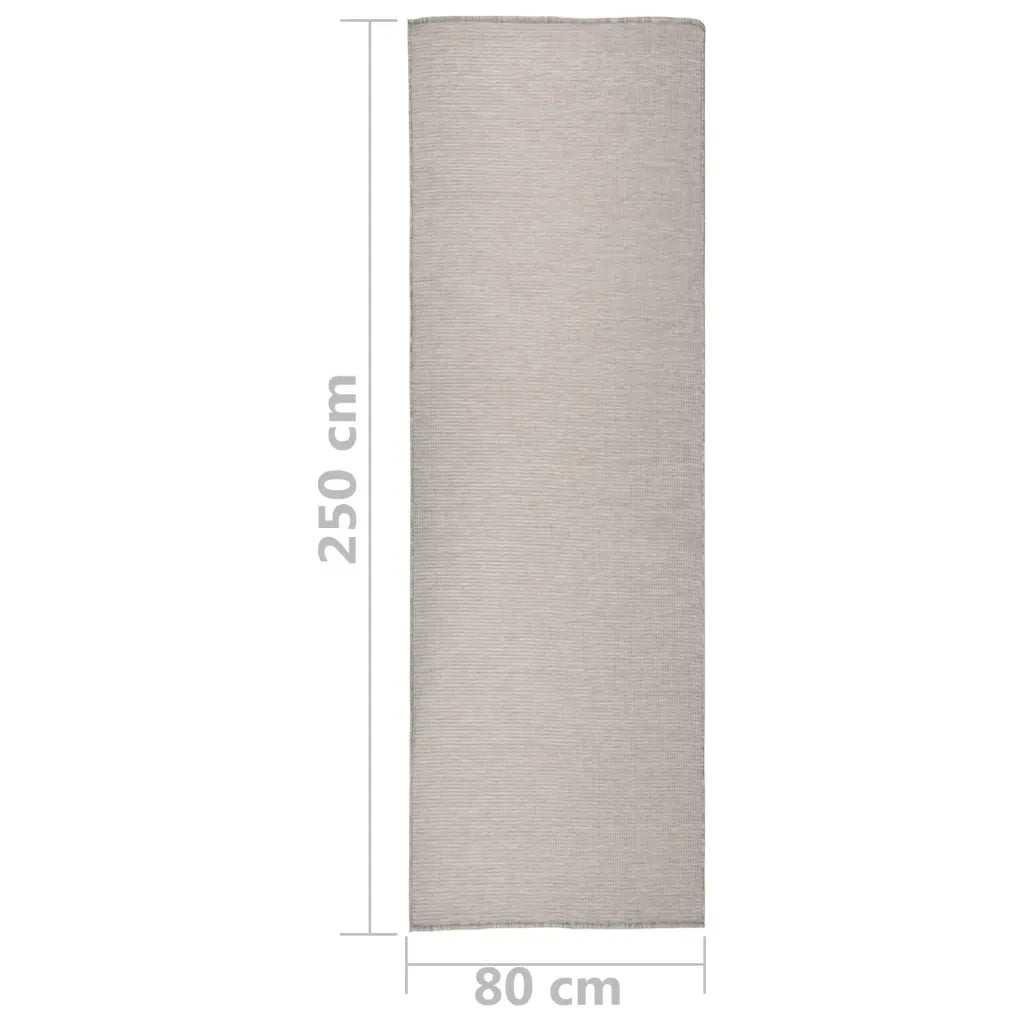 Tappeto da Esterni a Tessitura Piatta 80x250 cm Grigio Chiaro 340779