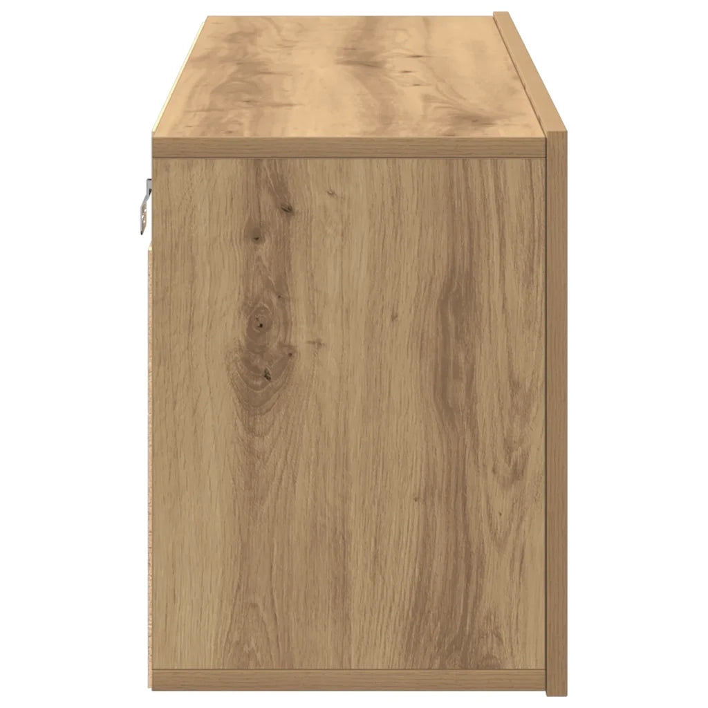 Mobile TV a Parete Rovere Artigianale 100x30x41 cm 857671