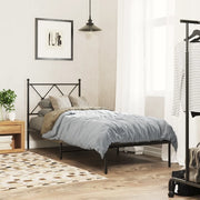 Giroletto con Testiera in Metallo Nero 75x190 cm 376492