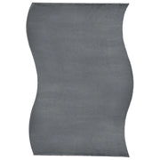 Tappeto Grigio Scuro in Ecopelliccia 160 × 230cm a Pelo Lungo con Retro in Poliestere per Soggiorno e Corridoio Moderni