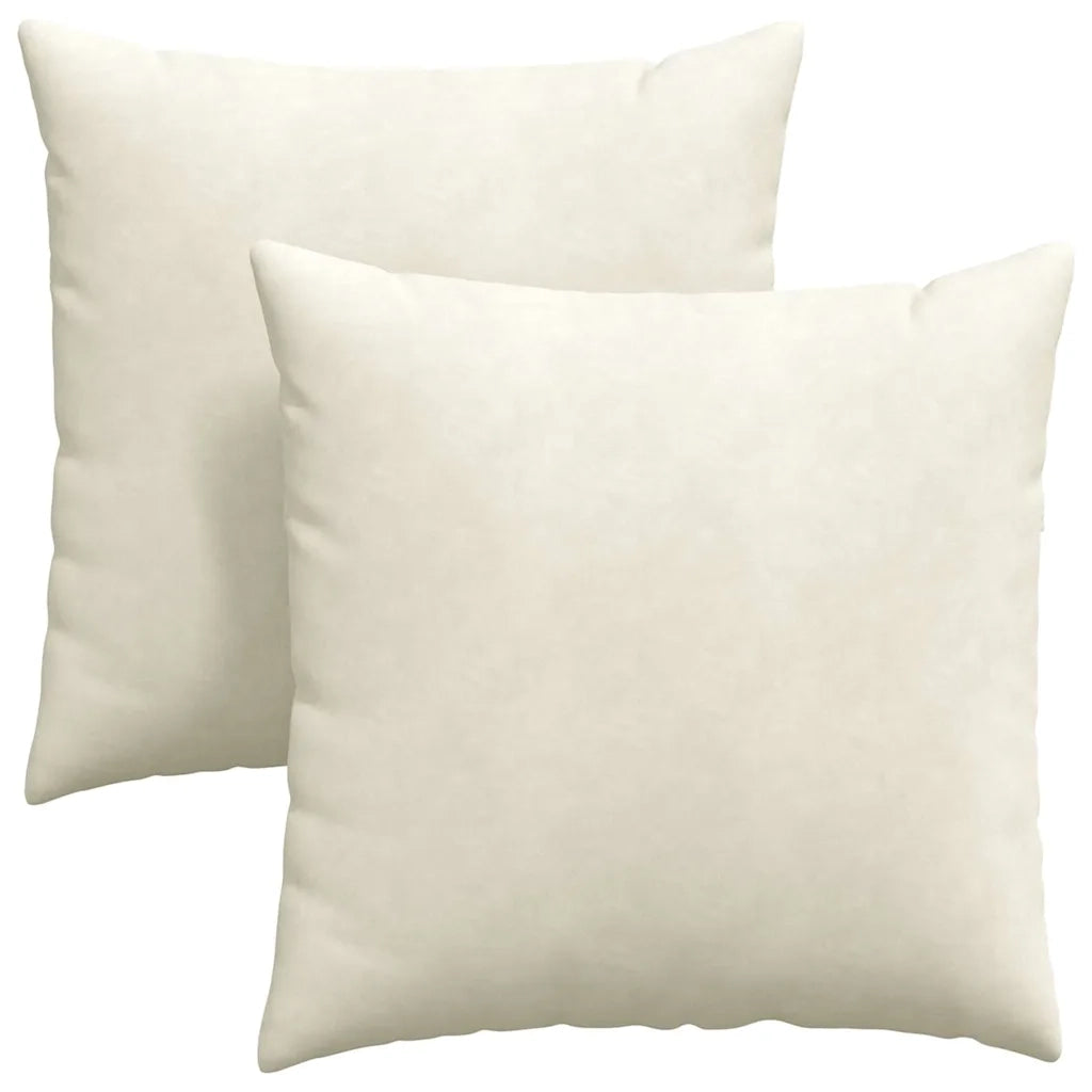 Cuscini da Divano 2 pz | Cuscini per sedie Crema 60 x 60 cm Tessuto in Cords