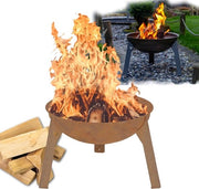 Vasca da fuoco rustica - 43 cm - acciaio - Made in Germania