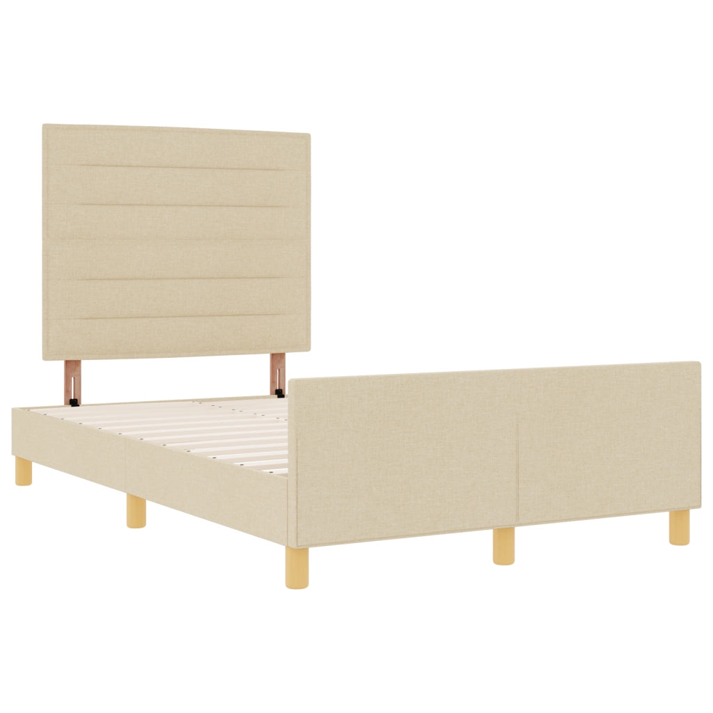 Letto  Crema 120x190 cm in Tessuto