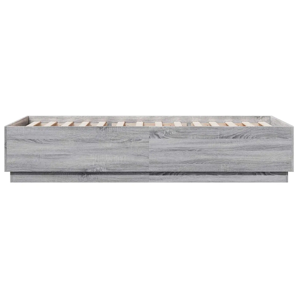 Letto con LED Sonoma grigio 80 x 200 cm Legno ingegnerizzato 3429569