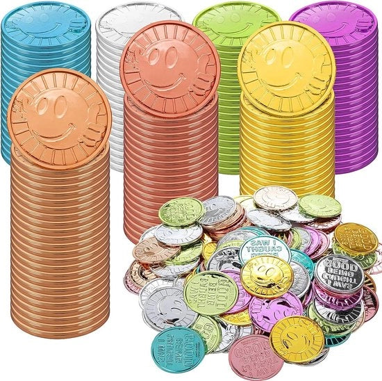 Set di Monete d'Oro Multicolore - 100 Pezzi