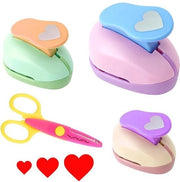 Perforatrice a tema cuore - Stampa per punte per carta creativa - disegno a onde, scrapbooking - carte a tema cuore, etichette di regalo - attività di artigianato.
