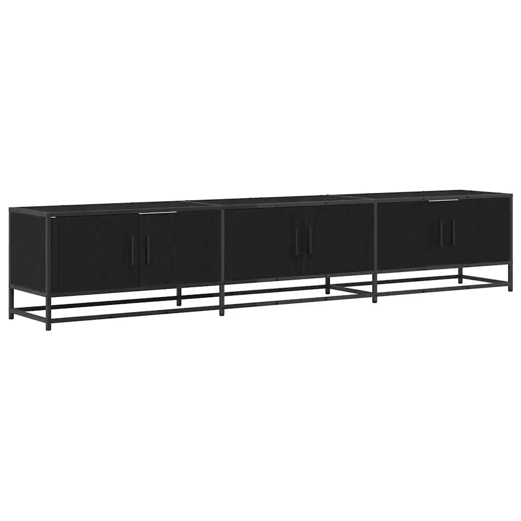vidaXL Mobile TV Rovere nero 210 x 35 x 41 cm Legno multistrato