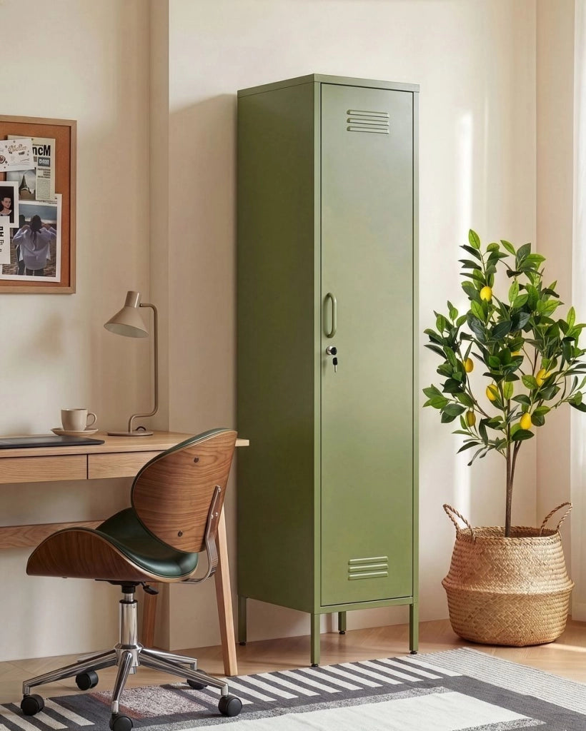 Armadietto metallico per ufficio con 5 ripiani verde moderna per ufficio domestico