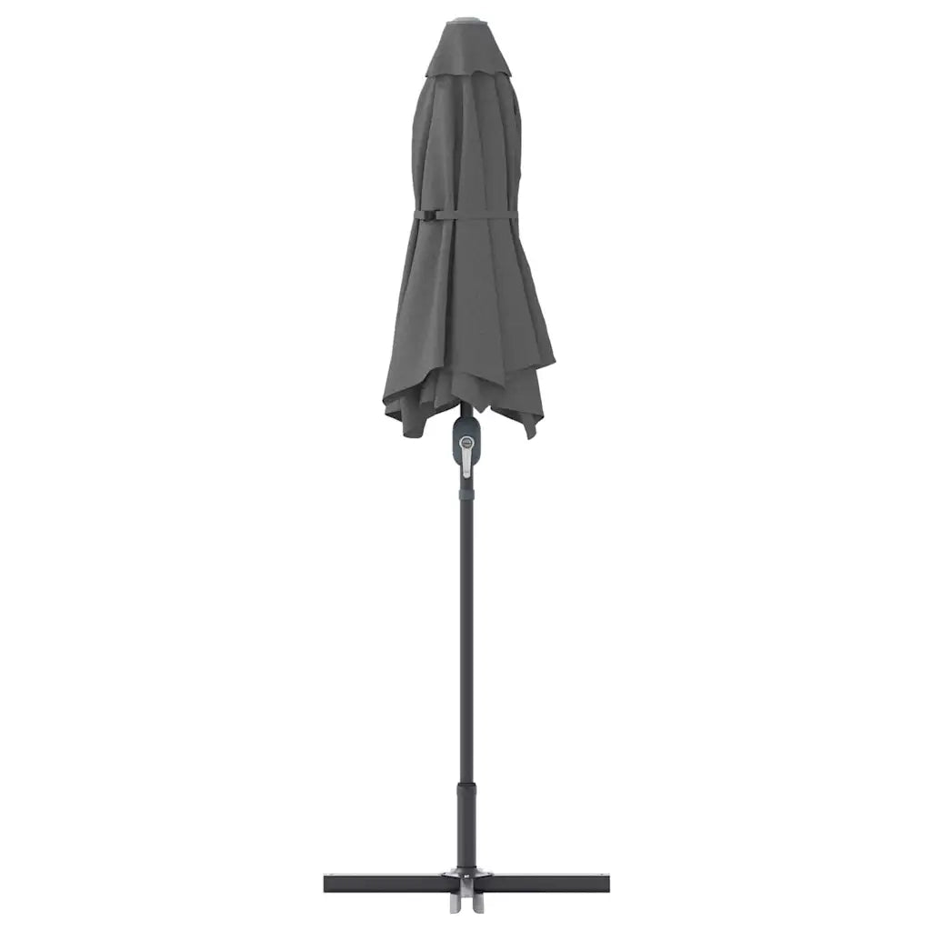 Ombrello da giardino-Ombrellone da spiaggia Antracite 370 x 197 x 239 cm