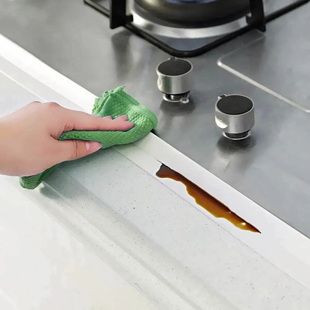 Trade Shop - Nastro Sigillante Pieghevole Impermeabile Antimuffa Per Bagno Cucina 3.4 Mt Bianco -