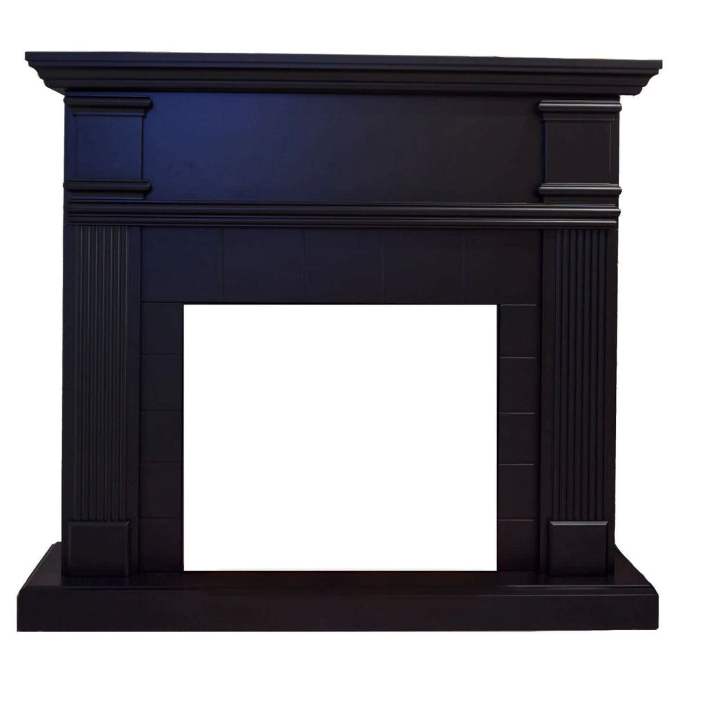Mpc Cornice Camino Caldera Cornice Caminetti Caldera Nero Ideale Per Inserto Elettrico Caminettovulcano o Bruciatore Esistente Design Classico Senza Tempo Realizzato In Robusto Legno Mdf