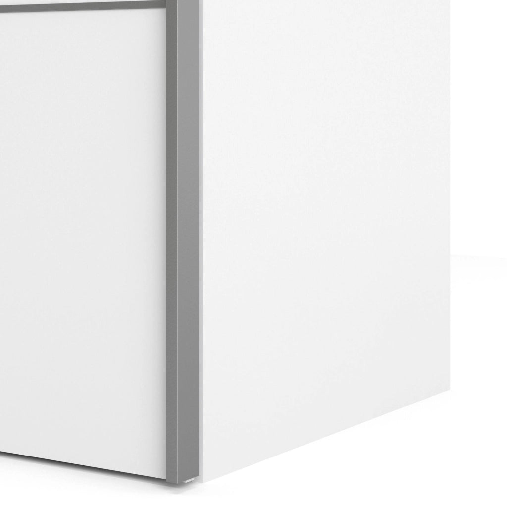Guardaroba 2 ante Avelengo, Mobile camera da letto, Cabina armadio portabiti, Armadio appendiabiti, 243x64 h202 cm, Bianco