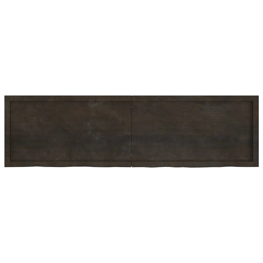Piano Tavolo Marrone 180x50x(2-6) cm Rovere Massello Trattato