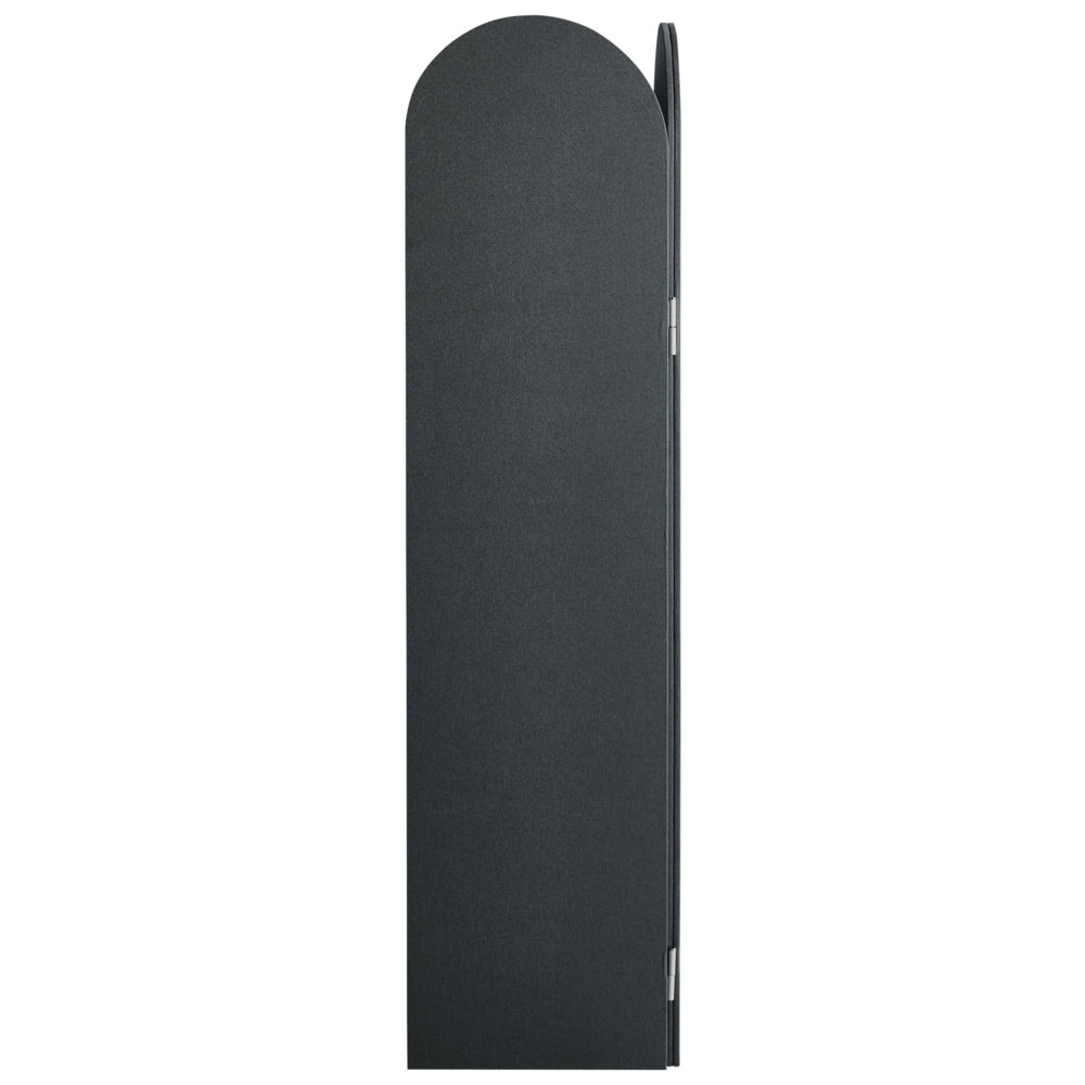 Divisorio pieghevole a 3 pannelli con struttura in acciaio poliestere grigio scuro ufficio domestico stile moderno