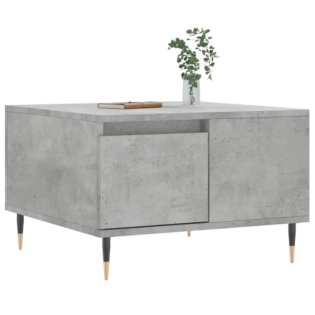 Tavolino salotto | Tavolino da caff¨¨ | Tavolino da Soggiorno Grigio Cemento 55x55x36,5 cm Legno Multistrato