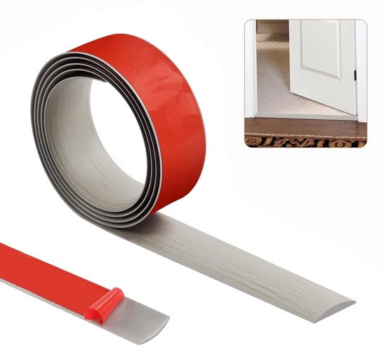 Tappeto autoadesivo per transizioni 200cm×4cm, copertura pavimento autoadesivo per transizioni, copertura pavimento autoadesivo per porte, grigio
