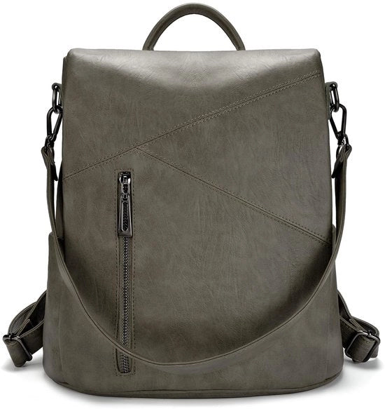 Ragazzino Portafoglio Antifurto Borsa a Tracolla in Pelle Vegetale, Borsa da Viaggio Stile Laid Back, Borsa da Spalla per Uomo e Donna HB041 (Verde)