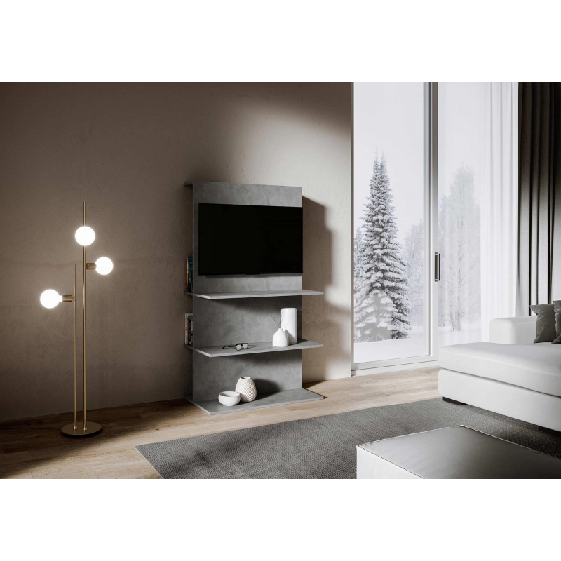 Porta TV B Loki - Antracite Spatolato