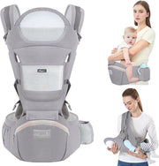Portatile 6-in-1 Carriolo per Bambini e Bimbi da 3 a 30 Mesi (Grigio Chiaro)