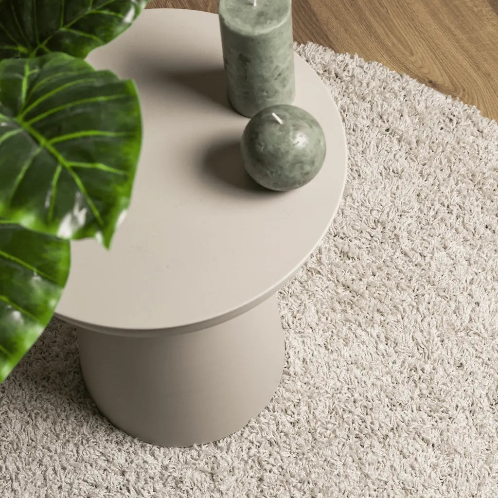 vidaXL Tappeto Shaggy PAMPLONA a Pelo Lungo Moderno Crema Ø 200 cm