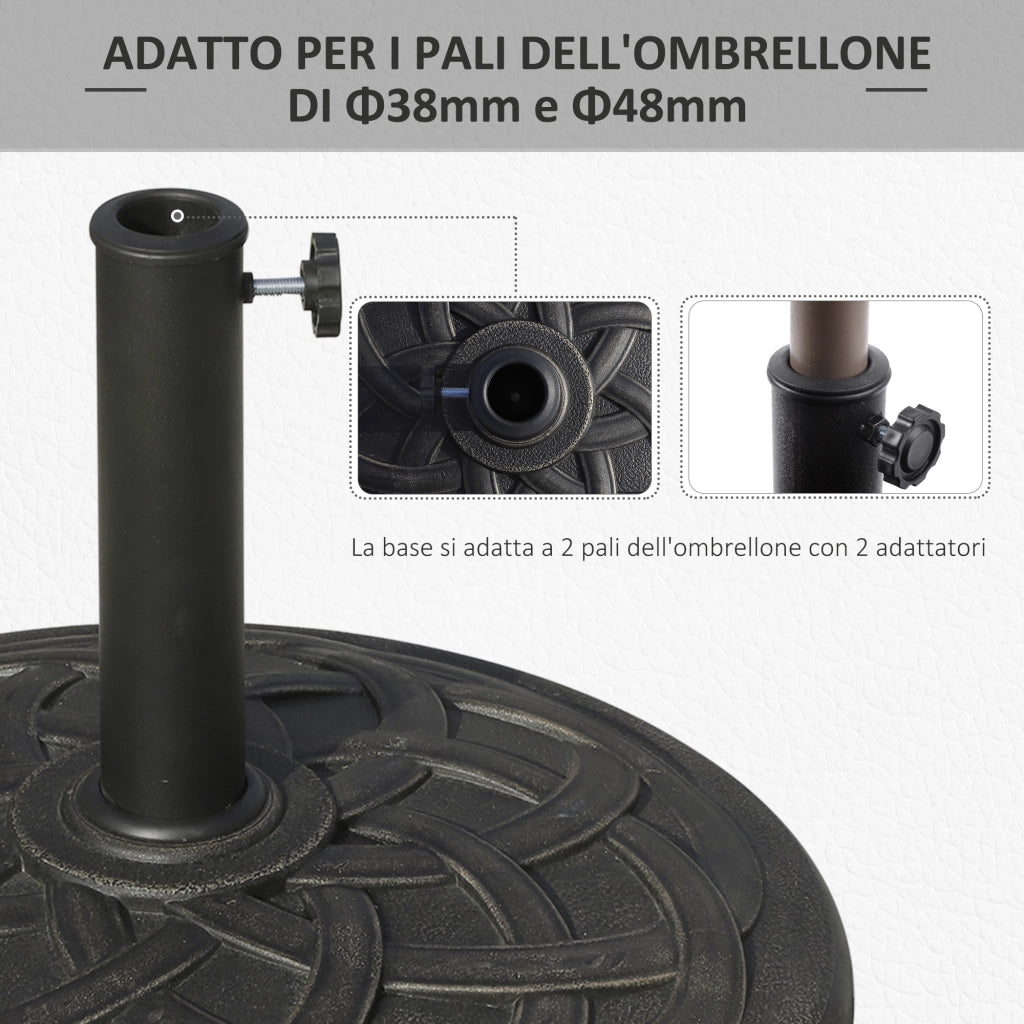 Base per Ombrellone in Resina ¨C Zephmum ¨C Bronzo, 19kg, ¦µ54.5cm
