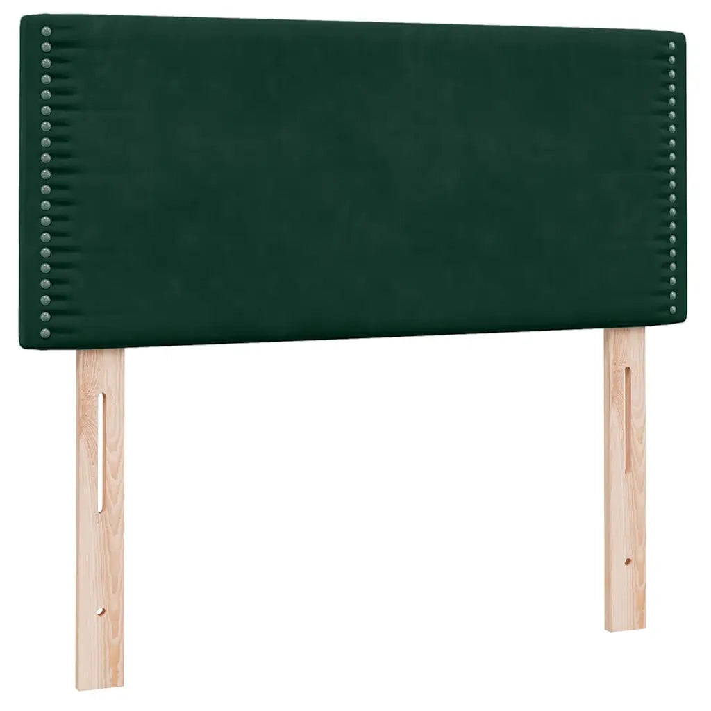 Letto a Molle con Materasso e LED Verde Scuro 80x220 cm Velluto 3316812