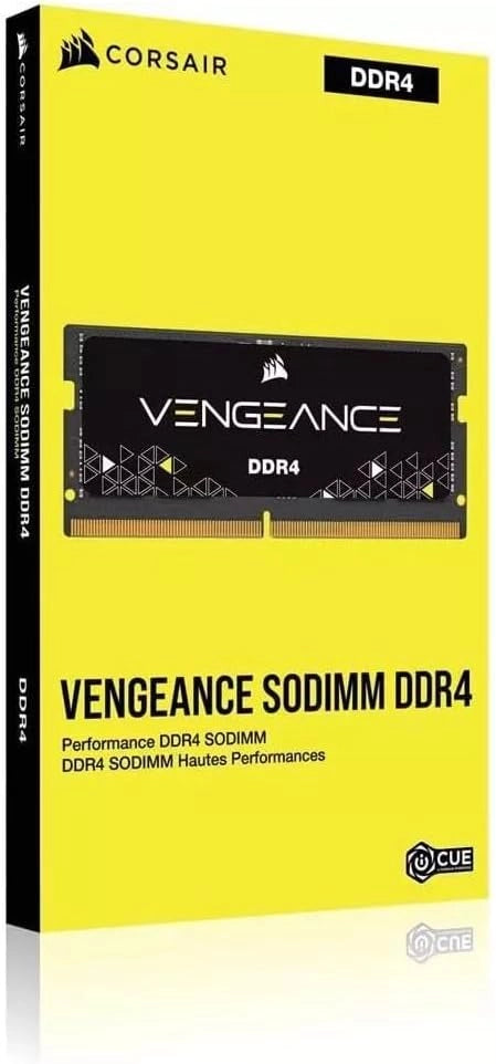 VENGEANCE SODIMM 16 GB (1x16 GB) DDR4 3200MHz CL22 Memoria per Laptop/Notebook (Supporto Processori Intel Core di 11th Generazione) Nero