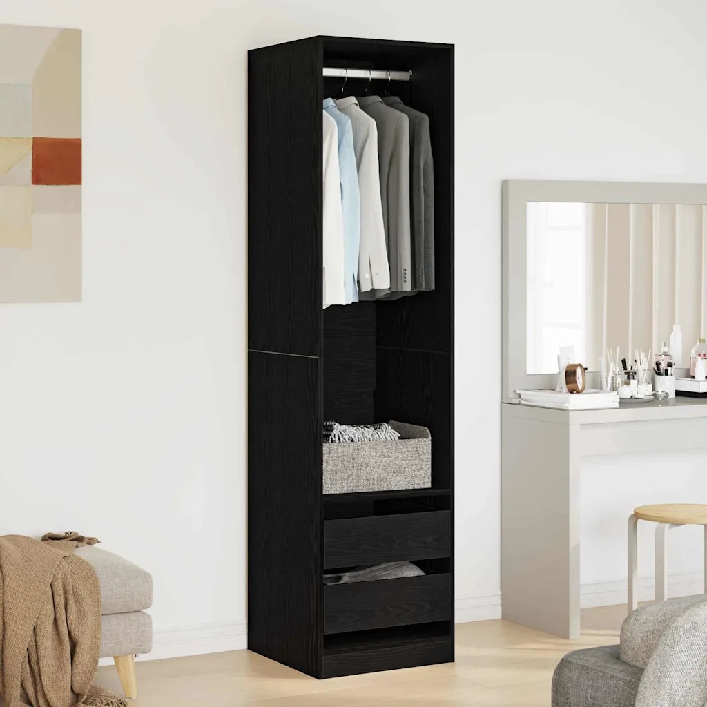 Guardaroba Rovere Nero 50 x 50 x 200 cm Legno multistrato CFW4415744
